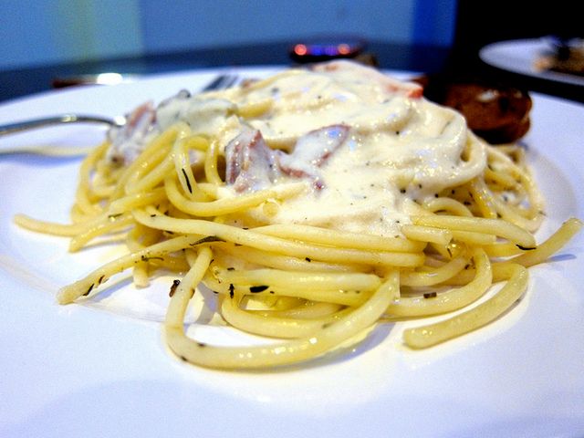 Spaghetti z mascarpone