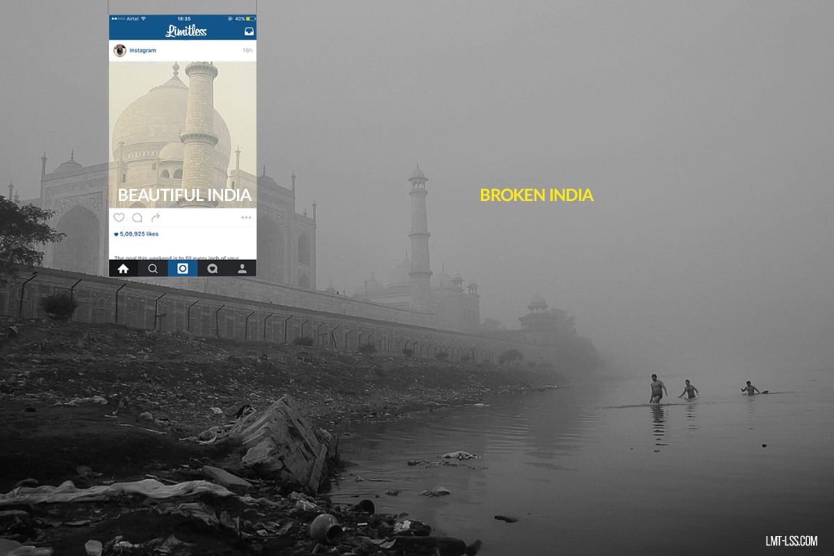 Seria „Broken India" rozeszła się po Facebooku w tempie wiralowym i zbiera różne opinie. Jedno jest pewne - wywołała zamieszanie. A Wy jak oceniacie nowy trend zestawiający obrazy z Instagramu z szerszą rzeczywistością?
