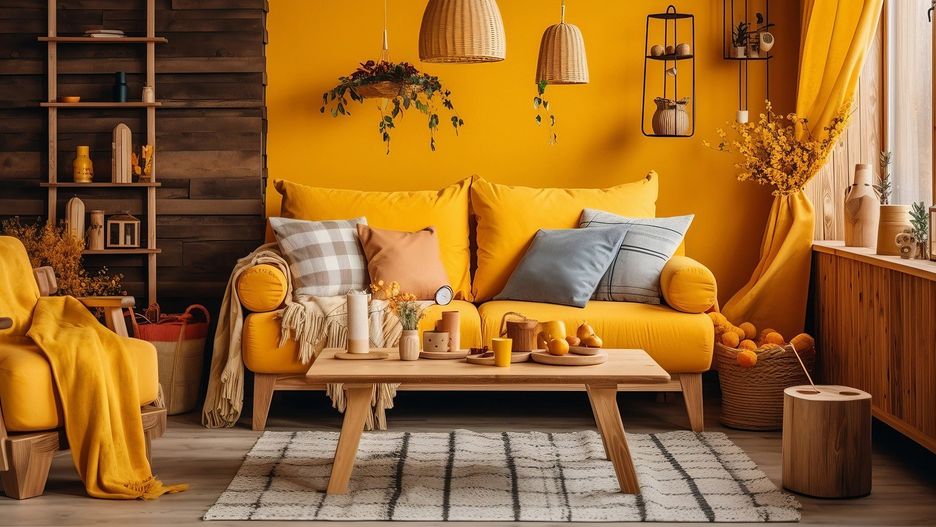 Ciepłe kolory ścian i dodatków sprawią, że wnętrze będzie wydawało się bardziej przytulne.