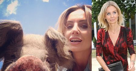 Agnieszka Szulim POZUJE ZE... ŚWINIĄ! "Best selfie ever!"