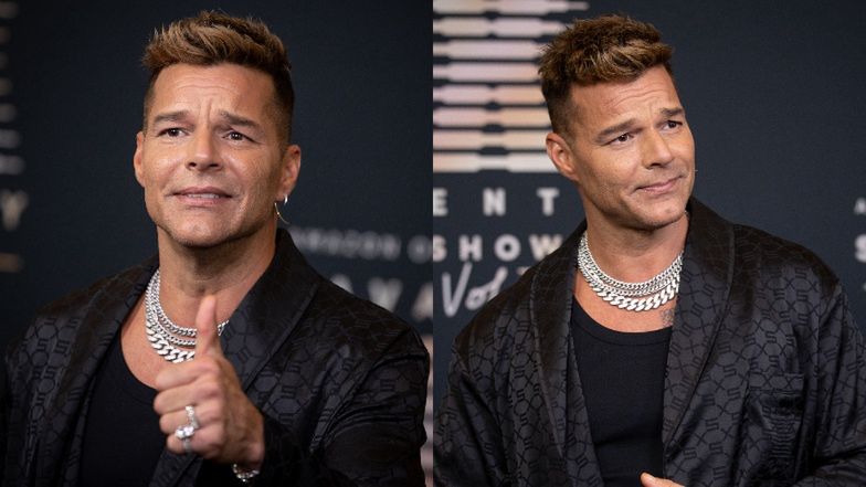 Przygnębiony (?) Ricky Martin strzela miny na premierze bielizny Rihanny (ZDJĘCIA)