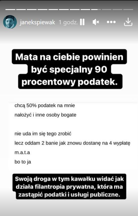 Odpowiedź Janka Śpiewaka na piosenkę Maty