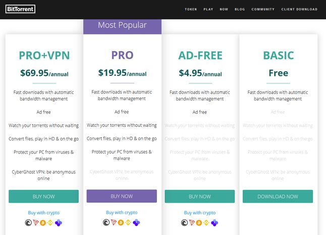 BitTorrent monetyzuje dziś na reklamach i kryptowalutach (fot. BitTorrent)