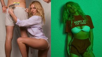 Sydney Sweeney reklamuje swoją markę, zrywając bokserki modela. "Czas na nocną przekąskę dla wszystkich" (ZDJĘCIA)