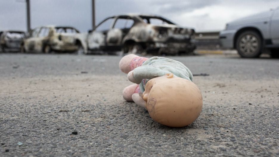 Wojna w Ukrainie - Sytuacja w Irpieniu07.03.2022 Irpin Ewakuacja i walki o Irpin pod Kijowem. fot. Marek M Berezowski/REPORTERMarek M Berezowski/REPORTER