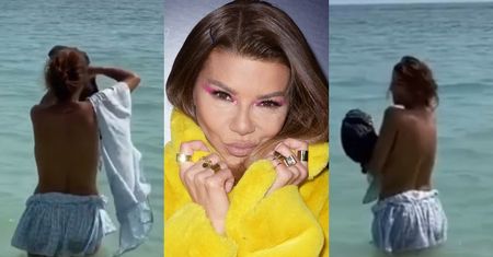 Walentynkowa Edyta Górniak zrzuca z siebie piżamkę, flirtując z obiektywem do piosenki Justina Biebera