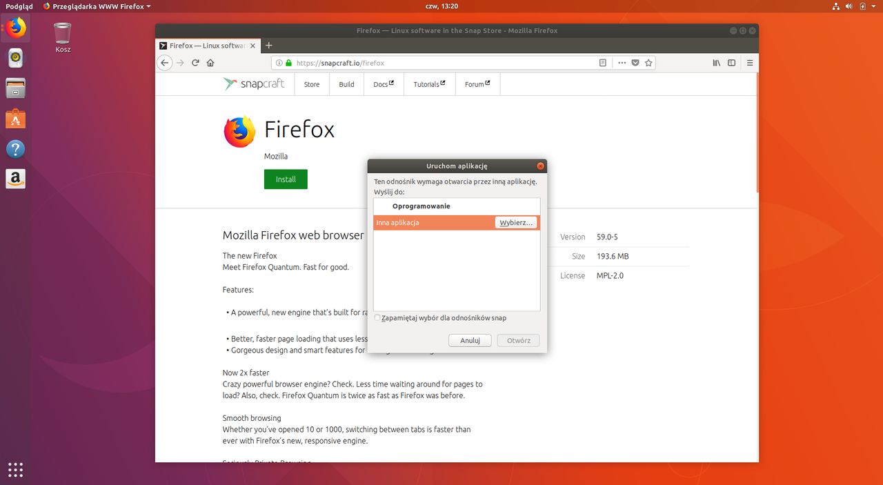 Firefox nie umie zainstalować Firefoksa jednym kliknięciem – to po co ten zielony przycisk?