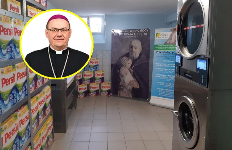 Zamieszanie w pralni dla bezdomnych. Sponsor nie chciał biskupa na otwarciu