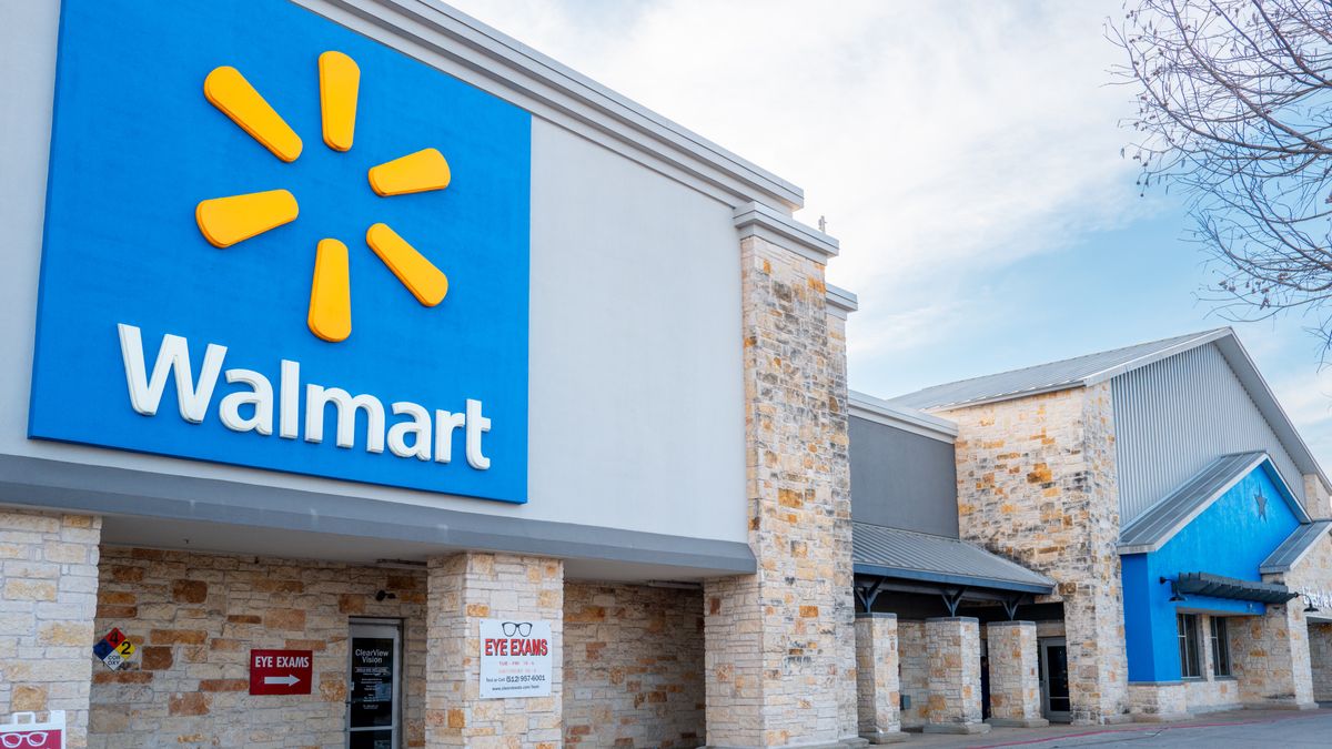 AUSTIN, TEXAS - FEBRUARY 03: A Walmart store is seen on February 03, 2026 in Austin, Texas. Walmart has reached the $1 trillion market capitalization, which is largely in part fueled by the company's growth in e-commerce.  (Photo by Brandon Bell/Getty Images)
