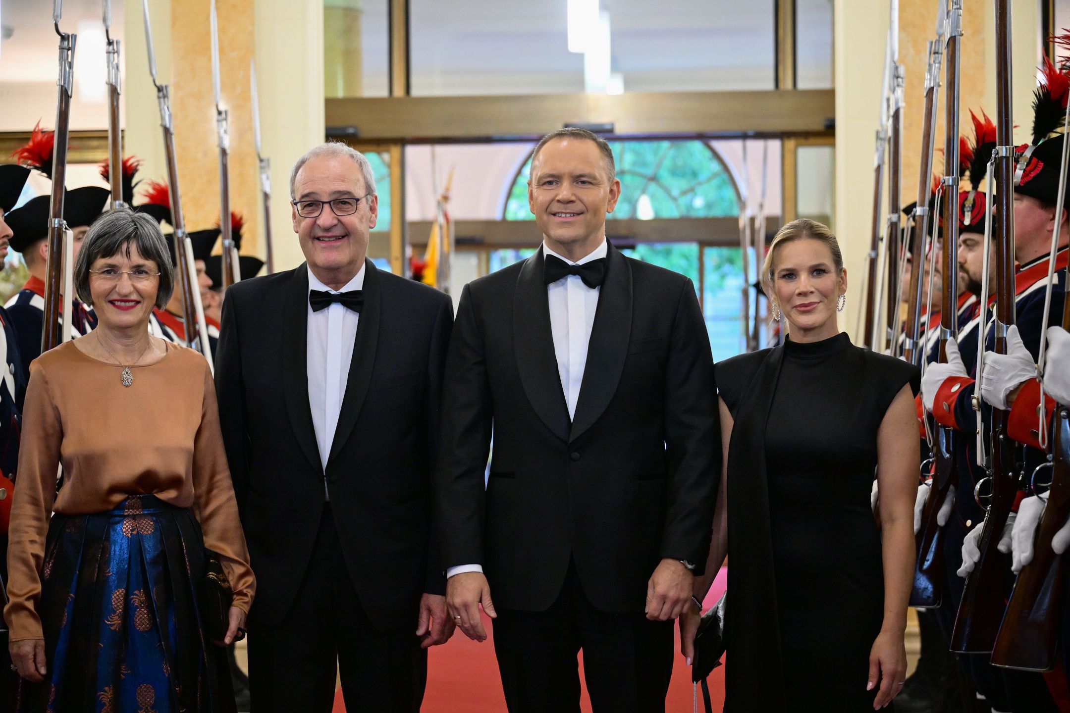 Karol Nawrocki, Marta Nawrocka, Guy Parmelin, Caroline Parmelin
Berno, Szwajcaria, 27.05.2026