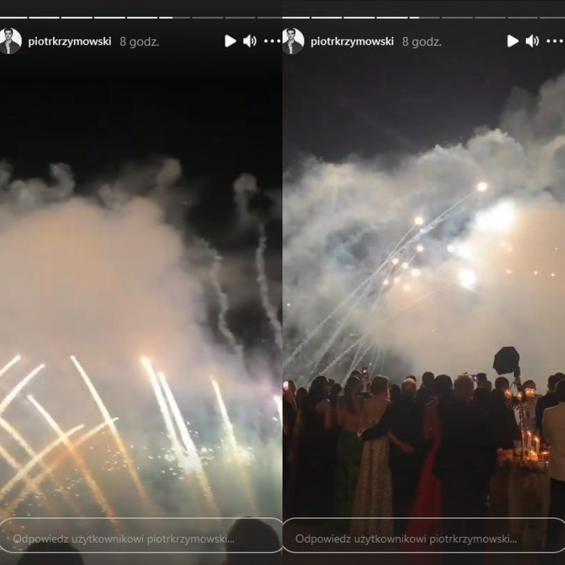 Piotr Krzymowski bawi się na ślubie lady Kitty Spencer
