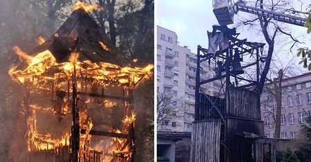 Spłonął zabytek. Policja szybko zatrzymała podejrzanego