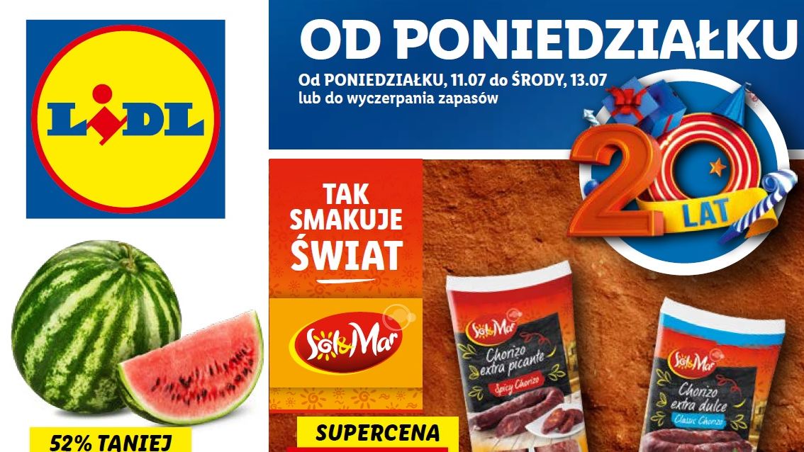 Lidl gazetka od poniedziałku 11 lipca 11.07 22]