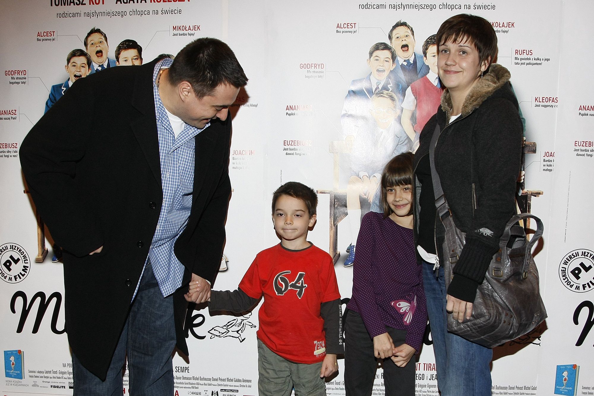 Tomasz Sekielski z żoną i dziećmi, 2009 r.