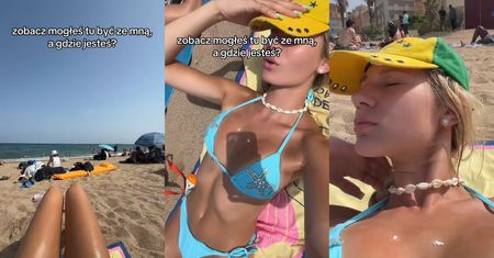Córka Macudzińskiej przywołuje ukochanego na hiszpańską plażę, kusząc go niebieskim BIKINI w muszelki. Mistrzyni zalotów? (FOTO)