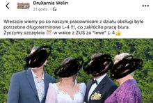 Drukarnia Welin zarzuciła pracownicy, że brała "lewe" L4. 