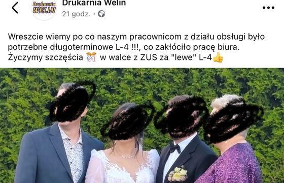 Ta firma sama sobie zrobiła viralowy kryzys. Napiętnowała pracownicę za "lewe" L4