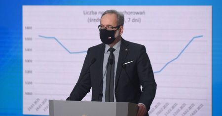 Niedzielski pokazał wykres. "Tutaj nie widać trzeciej fali koronawirusa"