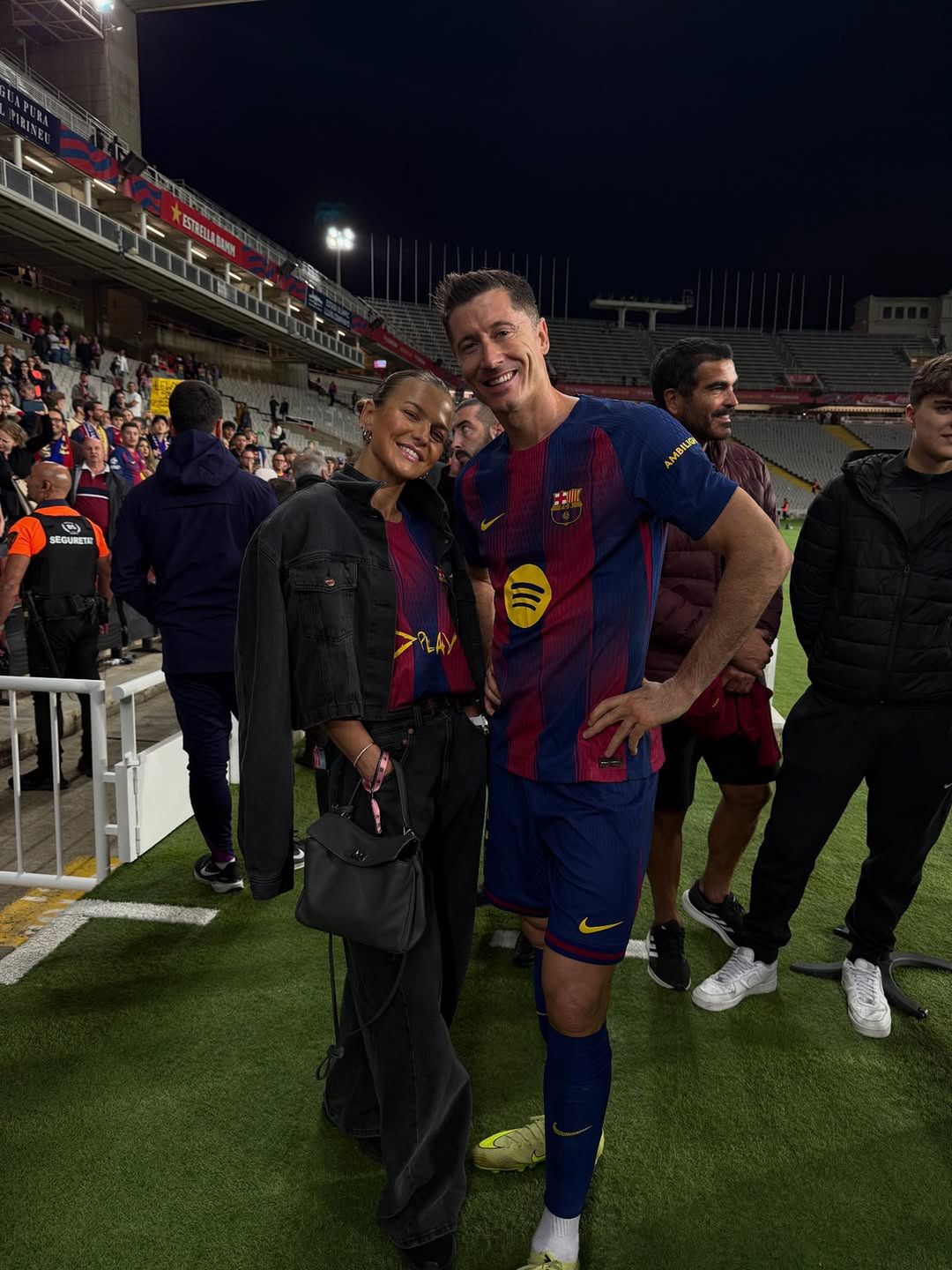 Anna Lewandowska z mężem