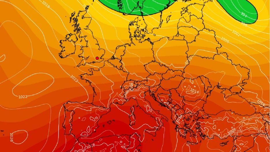 Antycyklon Charon nad południową Europą