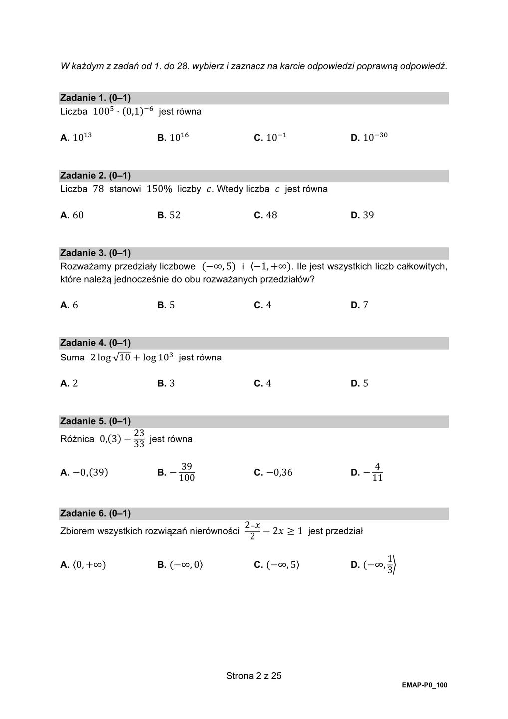 Matura z matematyki 2021. Arkusze CKE na poziomie podstawowym. 