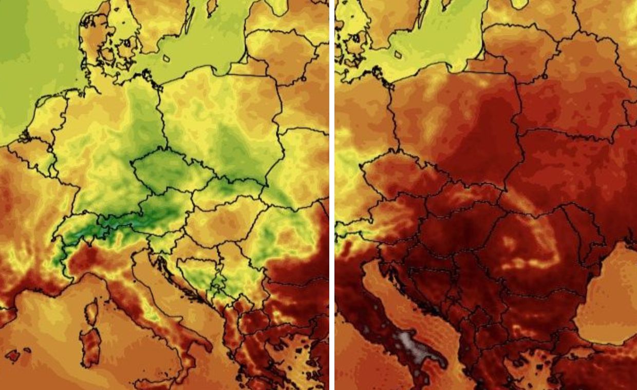 Różnica w temperaturach w Polsce