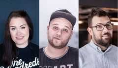 Monika Wasilewska head of creative team agencji K2. Maciej Robak head of arts, a Marcel Cegliński head of social creatives