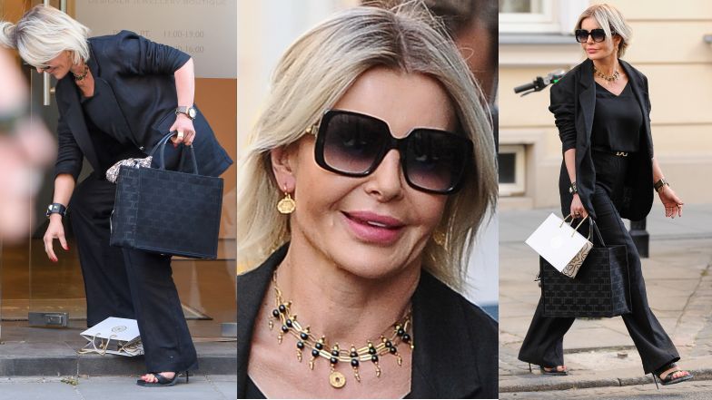 Joanna Racewicz prawie gubi torbę z biżuterią