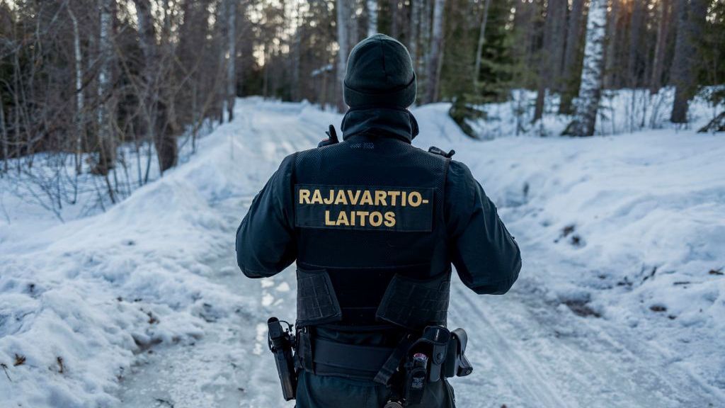 Straż graniczna w małej wiosce Nuijamaa pilnuje przejścia granicznego