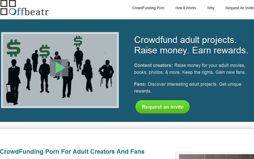 Offbeatr potwierdza zasadę 34. Rusza Kickstarter dla branży porno 2