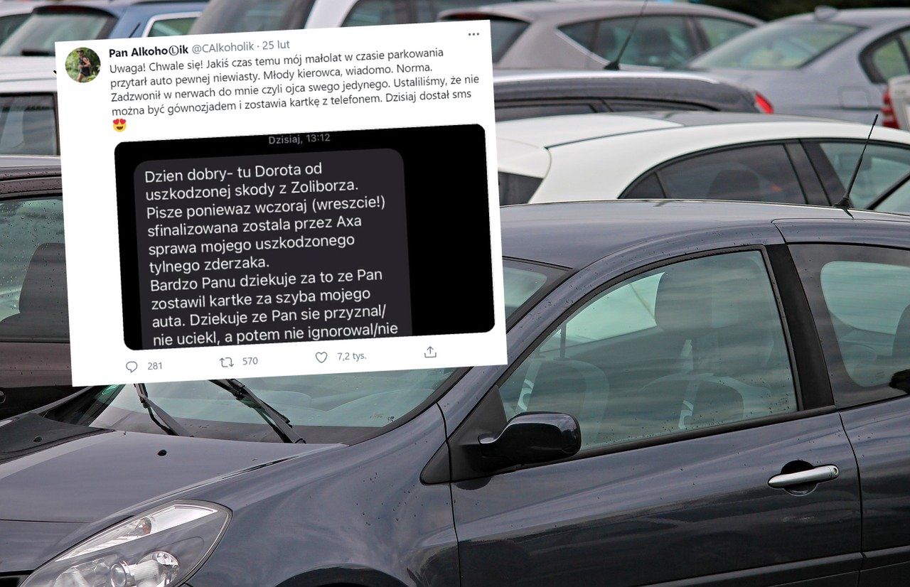 Obcierka na parkingu w Warszawie. SMS od kobiety podbija internet