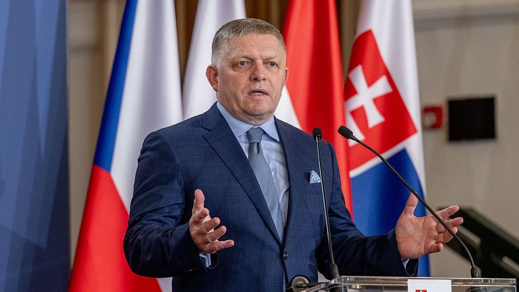 V4 Summit In Hungary
GODOLLO, HUNGARY - JUNE 23:  Slovakian Prime Minister Robert Fico speaks during a press conference  after a summit of V4 countries on June 23, 2026 in Godollo, Hungary. The Visegrad Group is a political alliance of four central European countries: Czech Republic, Hungary, Poland, and Slovakia. (Photo by Janos Kummer/Getty Images)
Janos Kummer
