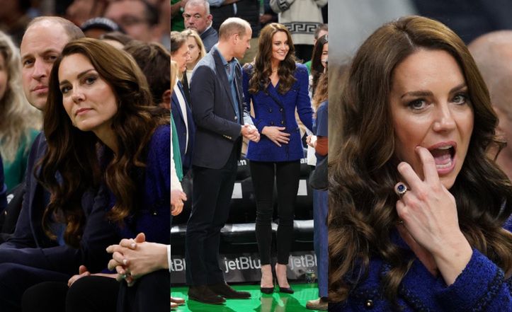 Kate Middleton i książę William zostali WYBUCZENI na meczu koszykówki w Bostonie