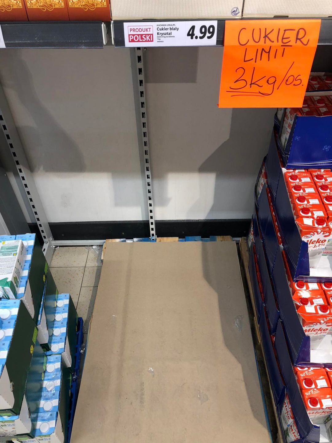 Na dostawę cukru czekał za to Lidl