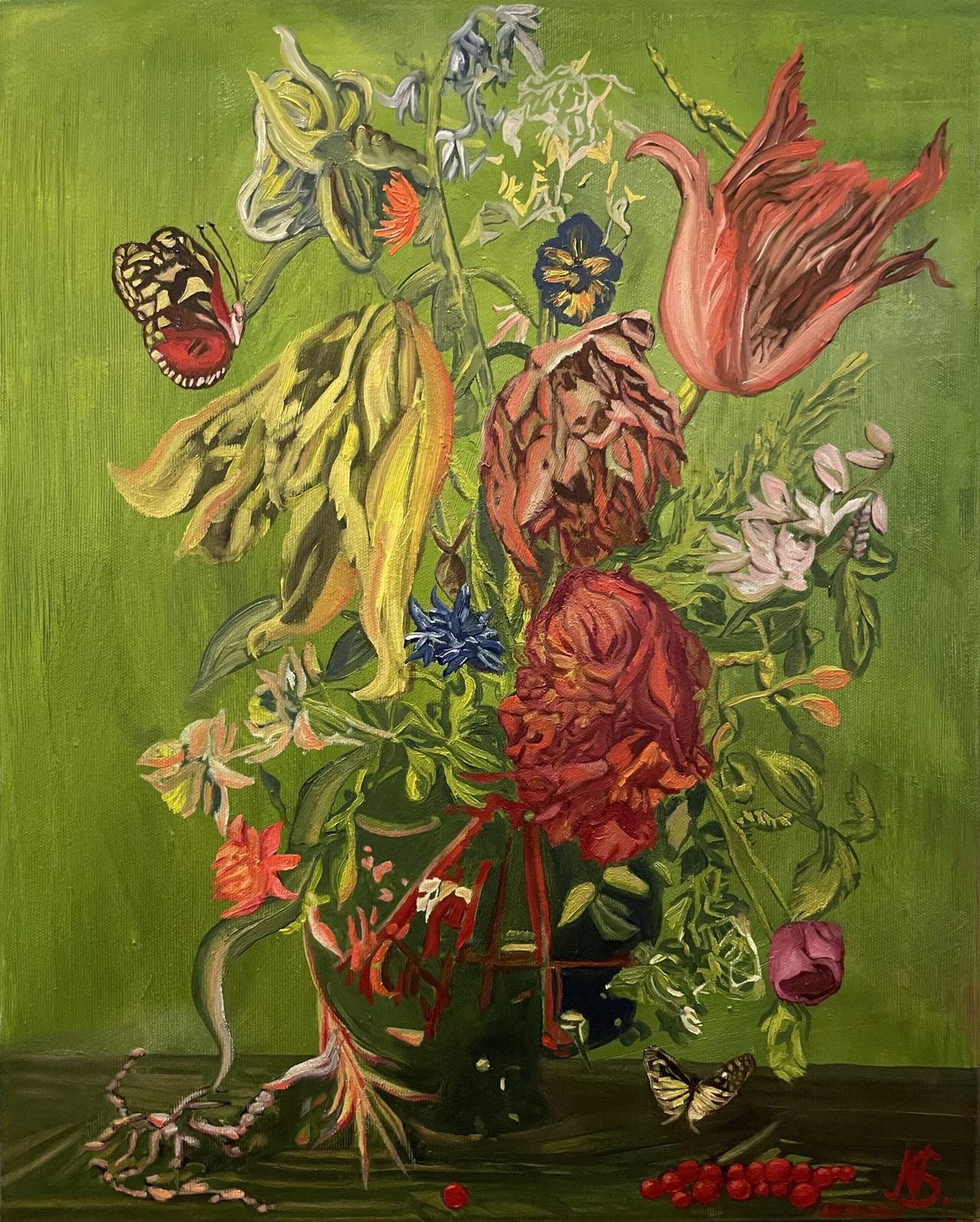 Anastazja Staniszewska, ”Flora Botanica VI”, 35x45cm, oil on canvas, 09.2022