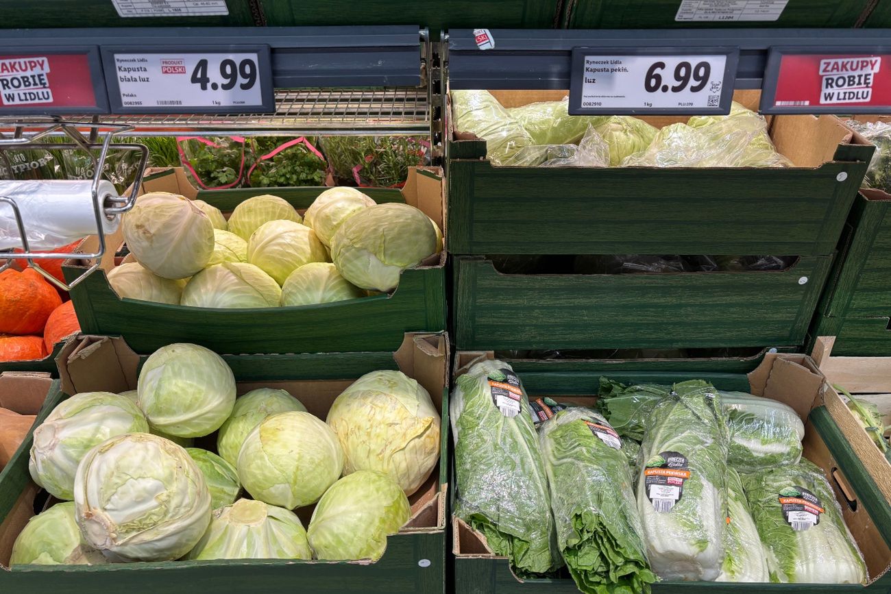Ceny kapusty białej i pekińskiej w Lidlu