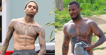 Gołe KLATY i TATUAŻE: Chris Brown vs. The Game! (ZDJĘCIA)