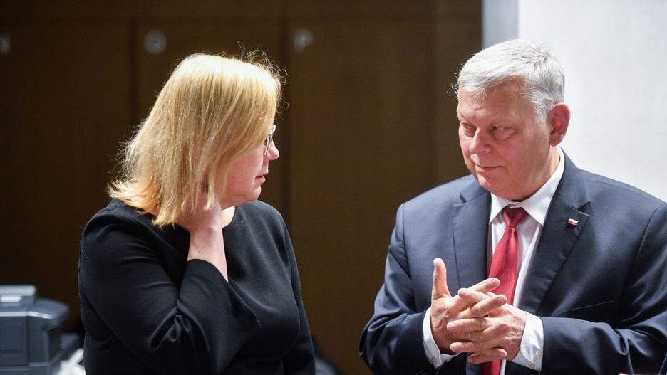 Marek Suski i Anna Moskwa w Sejmie.