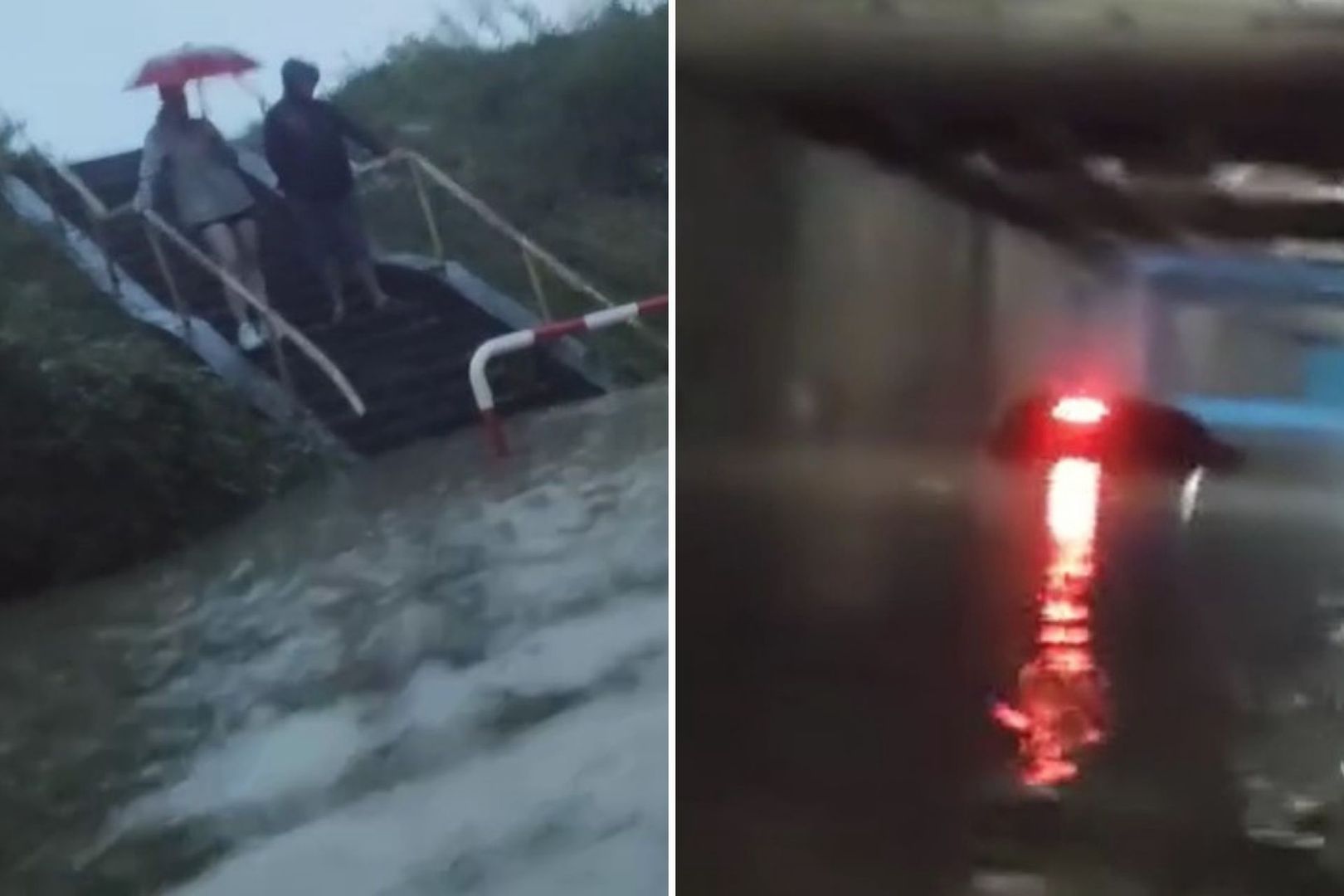 Ulice stały się rzekami, auto w wodzie po dach. Kolejne miasto zalane