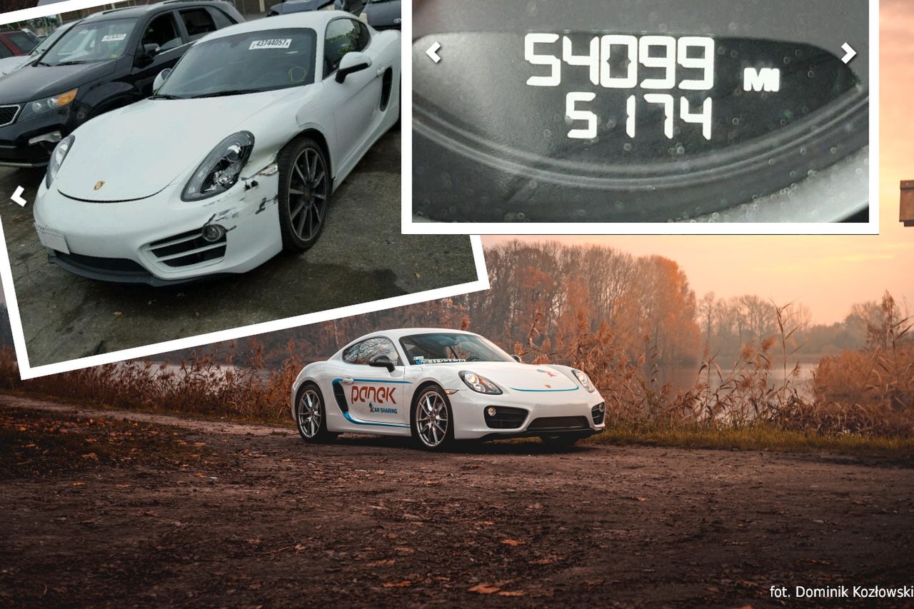 Pankowe porsche już wcześniej miało kolizję. Przyjechało ze Stanów Zjednoczonych
