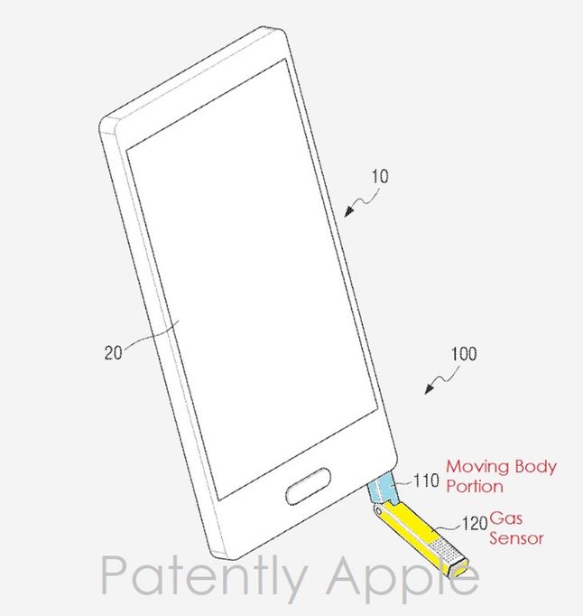 Szkic z wniosku patentowego Samsunga
