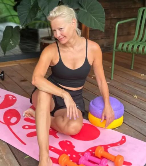 Małgorzata Kożuchowska podczas treningu