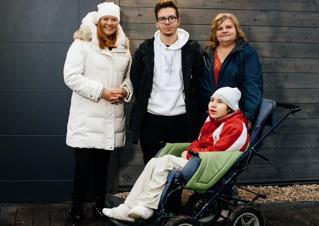 Katarzyna Dowbor i rodzina z Marek