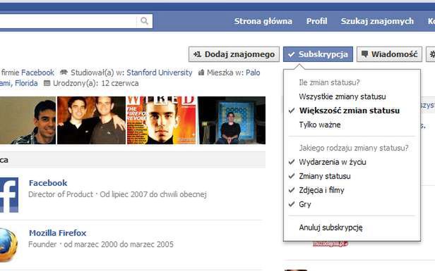 Facebook wprowadza nową funkcję. Jak działa subskrypcja? 3