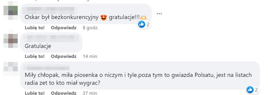 Komentarze po wygranej Oskara Cymsa