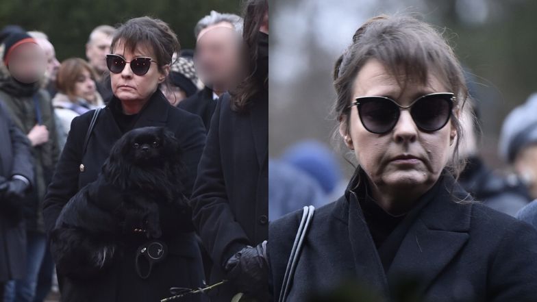 Justyna Sieńczyłło niesie na rękach pupila Emiliana Kamińskiego