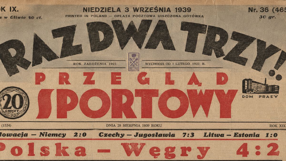 Tytuły ostatnich przedwojennych wydań gazet sportowych