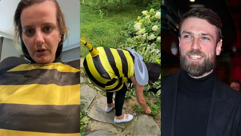 Stęskniona Zofia Zborowska czeka na Andrzeja Wronę w stroju pszczoły