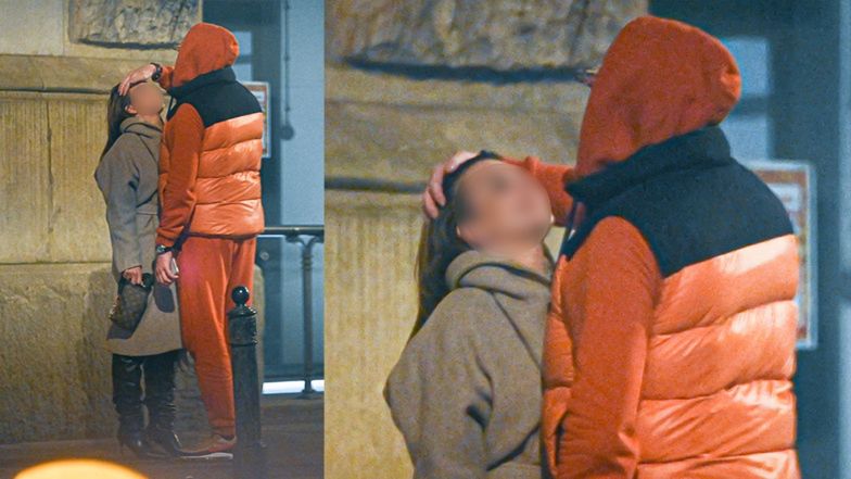 Robert Kochanek migdali się na ulicy z szatynką 