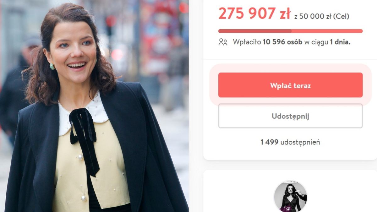 Zbiórka Joanny Jabłczyńskiej okazała się wielkim sukcesem